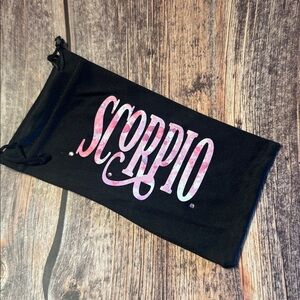 NEW Black Drawstring Pouch with Scorpio Design Item #PHK6746